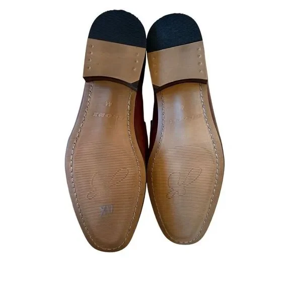 Bronx Mens Brown Leather Round Toe Slip On Tassel Loafers Shoes Size 44 - Picture 12 of 13